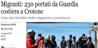 Sono arrivati la scorsa notte a Crotone 230 migranti, condotti in porto a bordo di un’unità della Guardia costiera che li aveva soccorsi al largo mentre viaggiavano a bordo di un peschereccio