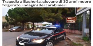 Tragedia a Bagheria… un uomo di 30 anni è morto in via Vittorio Emanuele Orlando: l’uomo è intervenuto in un sottoscala allagato… per cause da accertare è stato investito da una scarica elettrica… le indagini sono condotte dai carabinieri della compagnia