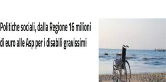 Quasi 16 milioni di euro per pagare il beneficio economico in favore dei disabili gravissimi per il mese di aprile 2023: l’assessorato regionale della Famiglia, delle politiche sociali e del lavoro ha impegnato la somma a valere sul “Fondo regionale per la disabilità”