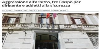 Per l’aggressione ad un arbitro nel Catanese 3 Daspo, altrettanti per due violente risse: è il bilancio degli ultimi provvedimenti adottati dal questore di Catania