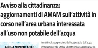 In merito alla sospensione dell’uso potabile dell’acqua limitatamente alle utenze ubicate nell’area compresa, tra le vie T. Cannizzaro, Ghibellina, S. Cecilia, Noviziato, viale Italia e la scalinata Santa Barbara, disposta con ordinanza sindacale n.113/2023, l’Azienda AMAM ha fornito gli ultimi aggiornamenti sullo stato della criticità idrica registratasi nella giornata di ieri, martedì 13 giugno