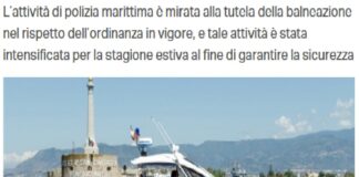 Nella giornata di ieri, il battello veloce CP734 impegnato nel pattugliamento del litorale, ha individuato la presenza di acquascooter all’interno della zona riservata alla balneazione