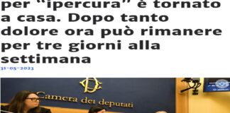 “Appena è arrivato con il pulmino dei diversamente abili (pagato dalla mamma) gli siamo andati tutti incontro, non l’ho fatto scendere con la piattaforma (è su una carrozzina), me lo sono preso in braccio e l’ho portato in casa, eravamo strafelici, lui era felicissimo, sereno, rilassato, si è fatto coccolare per ore ed ore… uno dei momenti più belli è quando è entrato a casa”