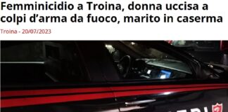 Una donna di 56 anni è stata uccisa in strada a colpi di arma da fuoco, a Troina, nell’ennese: il delitto sarebbe accaduto in via Sollima, nel centrale ione di San Basilio