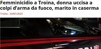 Una donna di 56 anni è stata uccisa in strada a colpi di arma da fuoco, a Troina, nell’ennese: il delitto sarebbe accaduto in via Sollima, nel centrale ione di San Basilio