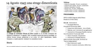 Sono passati ottant’anni ma la gente di Orto Liuzzo e di Divieto, nel messinese, si tramanda la memoria di quanto è avvenuto lì il 14 agosto del 1943, mentre a livello ufficiale calava il silenzio: cinque carabinieri e un civile vennero fucilati dai tedeschi in contrada Chiusa del villaggio tirrenico, vittime innocenti di un atto di barbarie