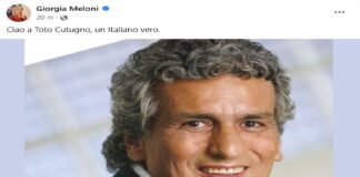 “Ciao a Toto Cutugno, un Italiano vero”