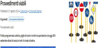 Proseguono da oggi, lunedì 21, sino all’8 settembre, nella fascia oraria 8-18, gli interventi di pulizia programmata delle caditoie, griglie di scolo e tombini delle acque bianche effettuati da AMAM in alcuni tratti di strada del territorio comunale