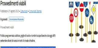 Proseguono da oggi, lunedì 21, sino all’8 settembre, nella fascia oraria 8-18, gli interventi di pulizia programmata delle caditoie, griglie di scolo e tombini delle acque bianche effettuati da AMAM in alcuni tratti di strada del territorio comunale