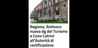 Maria Concetta Antinoro sarà la nuova dirigente generale del dipartimento del Turismo, dello sport e dello spettacolo