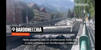 Emergenza verso la fine a Bardonecchia, dove ieri sera una frana ha causato l’esondazione di un torrente
