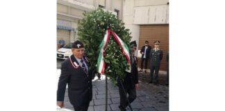 Ieri mattina, in via Roma di Barcellona Pozzo di Gotto, con la deposizione di una corona, è stato celebrato il 38° anniversario della morte del Carabiniere Pantaleo Mario LA SPADA, Medaglia d’Argento al Valor Civile “alla memoria”