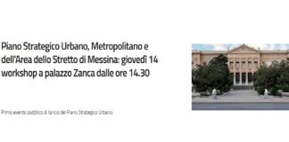 Giovedì 14, dalle ore 14.30 alle 17.30, nel salone delle Bandiere di palazzo Zanca, alla presenza del sindaco Federico Basile, del vicesindaco e assessore alla Mobilità Urbana Salvatore Mondello e del direttore generale Salvo Puccio, si terrà un primo evento pubblico di lancio del Piano Strategico Urbano, Metropolitano e dell’Area dello Stretto di Messina