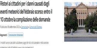 Ristori ai cittadini…, per i danni causati dagli eventi meteorici del febbraio scorso