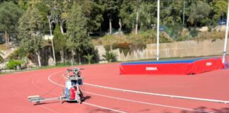 “In fase di completamento i lavori di sistemazione del campo di atletica leggera ‘Cappuccini’: Gli interventi hanno riguardato la riparazione e la tracciatura delle linee dell’intera pista”