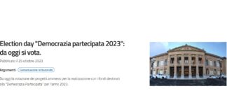 Oggi, mercoledì 25 ottobre, sino alle ore 12.30, presso la sede della II Municipalità di Messina, sita al 2° piano del palazzo dei Servizi dello stadio San Filippo sul viale degli Agrumi, si svolge l’Election Day per la votazione della cittadinanza dei progetti ammessi per la realizzazione con i fondi destinati alla “Democrazia Partecipata” per l’anno 2023