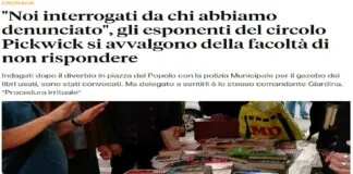 Si sono avvalsi della facoltà di non rispondere due dei tre indagati dell’indagine scaturita dalla querelle fra alcuni esponenti del circolo culturale Pickwick, Carlo Callegari e Renato Ciraolo e la polizia Municipale