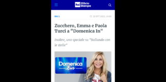 L’apertura di “Domenica In”, in onda Domenica 22 ottobre alle 14 su Rai 1 e Rai Italia e condotta da Mara Venier, sarà con un talk sulla prima puntata di “Ballando con le stelle”, al via da sabato 21 ottobre