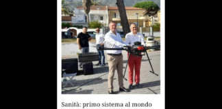 Sanità: primo sistema al mondo capace di fornire un servizio di trasporto aereo con droni di sangue, organi, campioni biologici e farmaci