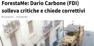 Il Consigliere comunale messinese di Fratelli d’Italia, Dario Carbone, ha ‘sollevato nuove preoccupazioni riguardo ai lavori in corso per la realizzazione degli stalli di sosta nell’ambito del progetto ForestaMe’