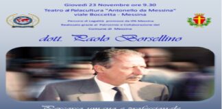 Giovedì 23, alle ore 9.30, al Palacultura Antonello, presenti il sindaco Federico Basile e gli assessori alla Pubblica Istruzione Pietro Currò e alle Attività Produttive Massimo Finocchiaro, si svolgerà l’iniziativa “Sviluppo della cittadinanza attiva e della legalità attraverso la storia umana e professionale del dott. Paolo Borsellino, magistrato trucidato dalla mafia”
