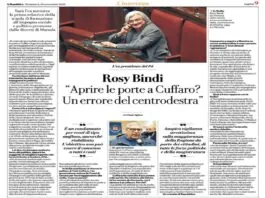 «Il centrodestra ha fatto male a riaprire le porte a Cuffaro dopo la condanna per favoreggiamento: E penso che alla Sicilia non servano ponti ma autostrade, ferrovie e aerei»