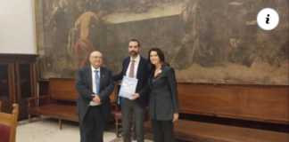 Il presidente della Federazione Nastro Azzurro Biagio Ricciardi, il Consiglio