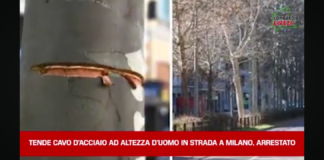 Un giovane di 24 anni è stato arrestato la scorsa notte a Milano con l’accusa di aver posizionato un cavo d’acciaio ad altezza uomo a cavallo della carreggiata di viale Toscana
