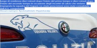 Nell’ambito delle attività di prevenzione al fenomeno della violenza durante le manifestazioni sportive il Questore di Trapani ha emesso due provvedimenti di Divieto di Accesso alle manifestazioni Sportive (DASPO) nei confronti di altrettanti tifosi della squadra di calcio “F.C. Trapani 1905”