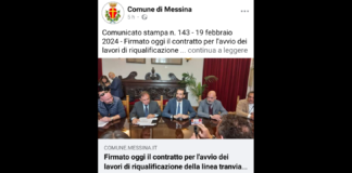 Firmato oggi, il contratto per l’avvio dei lavori di riqualificazione della linea tranviaria di Messina: entro 120 giorni è previsto l’inizio degli interventi