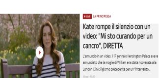 La principessa Kate ha il cancro: ad annunciarlo è stata la stessa Kate, in un video