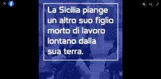 “La storia di Vincenzo Franchina, a soli 36 anni vittima della tragedia di Suviana sull’Appenino bolognese, dove è esplosa la centrale Enel, è la storia di tanti siciliani costretti a lasciare la propria terra per trovare lavoro: Vincenzo viveva a Genova e era nella centrale per ragioni di lavoro”