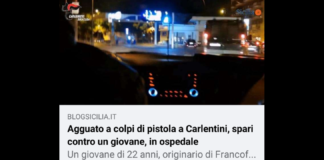 Un giovane di 22 anni, originario di Francofonte, nel Siracusano, è rimasto vittima di un agguato a colpi d’arma da fuoco sulla strada tra Carlentini e Lentini: secondo una prima ricostruzione dei carabinieri, che hanno in mano le indagini, nella serata di ieri, il ragazzo era a bordo della sua macchina quando, poco dopo, è arrivata un’auto che si è affiancata