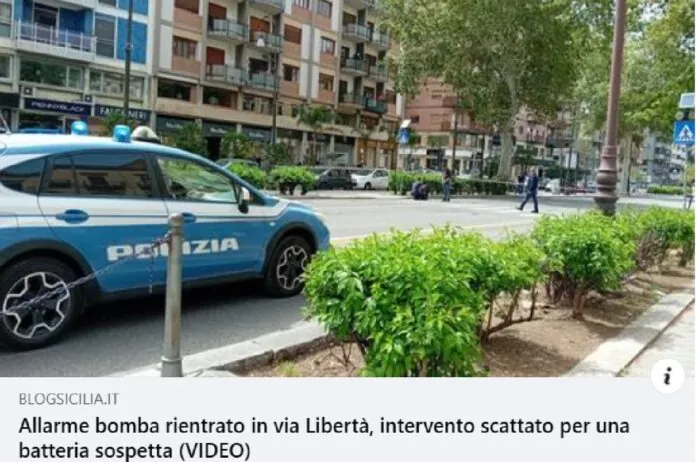 ALLARME BOMBA PALERMO
