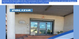 Nei giorni scorsi, ad esito di serrate indagini tecniche e attività a carattere scientifico, il personale della Polizia di Stato del Commissariato di P.S. di Vittoria ha dato esecuzione all’ordinanza di custodia cautelare in carcere, emessa dal Giudice delle Indagini Preliminari del Tribunale di Ragusa nei confronti di un pregiudicato di 44 anni, ritenuto responsabile del delitto di tentata rapina aggravata, commesso in modo efferato, presso un locale distributore di carburanti, alla fine dello scorso mese di marzo