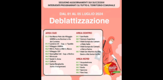 Gli operatori della Messinaservizi Bene Comune in diverse zone della città, a partire dal 1 luglio… effettueranno una Azione di deblattizzazione: annunciato un primo calendario di interventi pianificati tra lunedì e venerdì 5 luglio tra Messina Nord, Centro e zona Sud