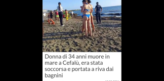 Nelle scorse ore…, una giovane 34enne si è sentita male in mare a Cefalù: è stata soccorsa e portata a riva dai bagnini