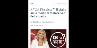‘Amedeo Matacena e la madre non sono morti per cause naturali, ma sono stati uccisi? La procura di Reggio Calabria ha aperto un fascicolo e indagato l’ultima moglie dell’ex deputato di Forza Italia, che era stato intervistato a Dubai dall’inviata Chiara Cazzaniga; e come sempre gli appelli, le richieste di aiuto e le segnalazioni di persone in difficoltà’
