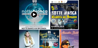 “Questa sera due Notti Bianche imperdibili…, da Messina a Palermo con la Blueseansicily e Radio Zenith Messina… saremo come sempre a servizio di chi ci ha scelto portando il nostro staff di artisti”