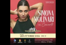 La cantante Simona Molinari, sarà in concerto il 25 ottobre 2024 alle ore 21.00 presso il Teatro Vittorio Emanuele di Messina (www.teatrovittorioemanuele.it)