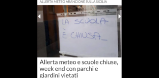 Scuole chiuse per prudenza anche in Sicilia in questo sabato di ottobre che segna la prima vera ondata di maltempo dell’autunno siciliano: arriva la pioggia e porta con se l’allerta meteo… dopo quella gialla delle ultime 24 ore, dalla mezzanotte tocca all’allerta arancione in buona parte della Sicilia mentre in altre regioni d’Italia l’allerta è rossa