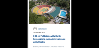 A Messina evento di rilievo internazionale nel prossimo week-end con l’esposizione canina a villa Dante… appuntamento a sabato e domenica prossimi, 26 e 27 ottobre, con una sfilata di cani appartenenti a 160 razze: l’evento, patrocinato dal Comune di Messina con il supporto dell’Amministrazione comunale, è organizzato dal Gruppo cinofilo peloritano presieduto da Carlo Giardina, in collaborazione con quello reggino del presidente Nicola Iannelli