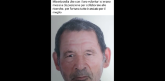 “Ritrovato Giuseppe Castelli: Abbiamo ricevuto notizia dalla Prefettura del ritrovamento del nostro concittadino… siamo felici del lieto fino di una scomparsa che aveva procurato ansia a tutta la nostra comunità”