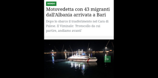 Mentre i 43 migranti hanno lasciato il porto di Shengjin a bordo della motovedetta della Guardia costiera italiana per approdare poi a Bari, fonti del Viminale chiariscono di essere decise a proseguire sulla linea dei trattenimenti nei centri per le procedure accelerate alla frontiera