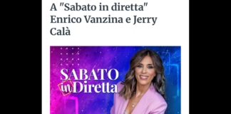‘Enrico Vanzina è il primo ospite di “Sabato in diretta”, in onda sabato 8 marzo alle 17.10 su Rai1: lo sceneggiatore, a teatro con “Sapore di Mare, il musical”, racconta la sua lunga carriera e il sodalizio con il fratello Carlo, con cui ha scritto alcune delle più famose commedie italiane degli ultimi 40 anni… con lui, in collegamento da Verona, anche Jerry Calà… insieme ricordano Eleonora Giorgi, scomparsa lunedì 3 marzo a 71 anni’
