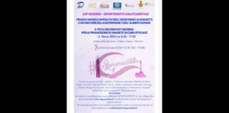 ASP Messina, XIV Giornata del Fiocchetto Lilla: domani 15 marzo si svolgerà l’evento formativo interaziendale dal titolo “Prassi e modelli operativi dell’assistenza ai soggetti con Disturbi della Nutrizione e dell’alimentazione… il PDTA dell’ASP di Messina per la promozione di una rete di cura efficace”