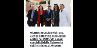 ‘Grande partecipazione e adesione in occasione della Giornata Mondiale del Rene 2025 che ieri ha visto l’UOC di Nefrologia e Dialisi dell’AOU G. Martino di Messina in prima linea nel cortile del Rettorato dell’Università di Messina: una location scelta quest’anno con l’obiettivo di coinvolgere nello screening una fetta ampia di popolazione sia adulta che più giovane’