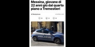 Nelle ore scorse…, a Messina in via Rotonda a Tremestieri… è stato rinvenuto sulla strada il corpo privo di vita di un ragazzo 22enne