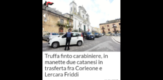 I carabinieri delle compagnie di Lercara Friddi e di Corleone con i colleghi della stazione di Prizzi, hanno arrestato due catanesi di 36 e 47 anni già noti alle forze dell’ordine, accusati di truffa aggravata ed estorsione in concorso ai danni di anziani