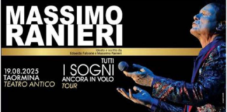 Si arricchisce di una nuova tappa siciliana il tour di Massimo Ranieri con lo spettacolo “Tutti i sogni ancora in volo”, che approderà il 19 agosto 2025 nell’incantevole cornice del Teatro Antico di Taormina